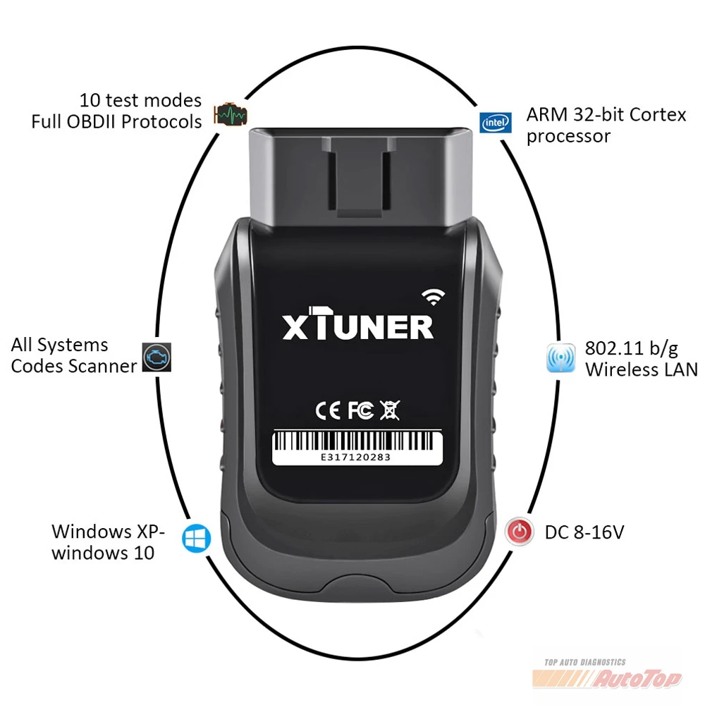 OBD 2 XTUNER E3 V9.5 планшет Wifi OBD2 автомобильный диагностический сканер+ " система Win10 Автомобильный сканер ODB 2 Автосканер