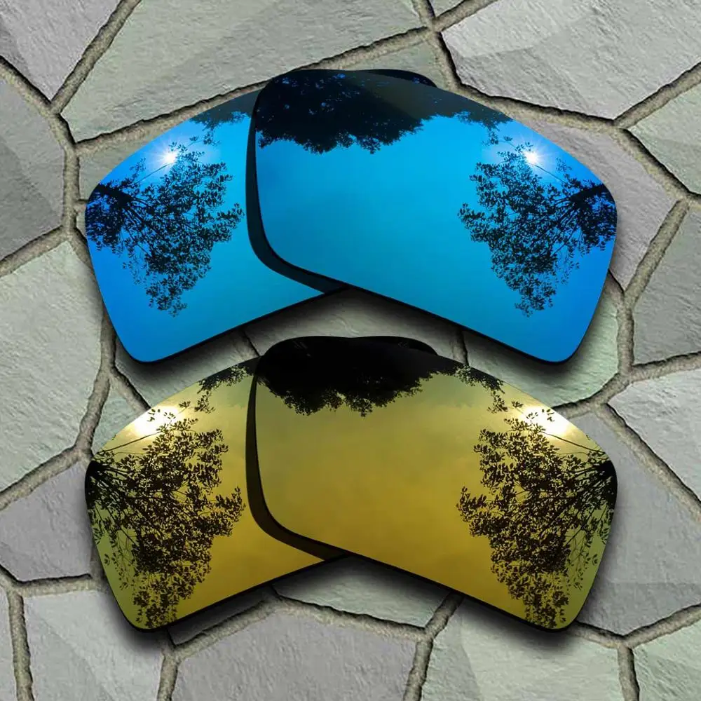 Blue-Yellow Golden Солнцезащитные очки поляризованные Сменные линзы для Oakley повязка 2-сорта - Цвет линз: Blue-Yellow Golden