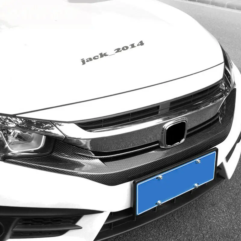 Накладка на передний бампер из углеродного волокна для Honda Civic 10th 2016 2017 2018