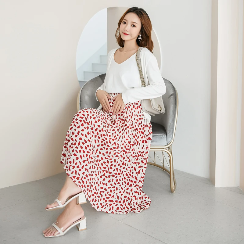 Fashion Summer Chiffon Maternity Skirt Casual Comfortable Long Skirts for Pregnant Women Maternidade Pregnancy Clothes C838 | Мать и