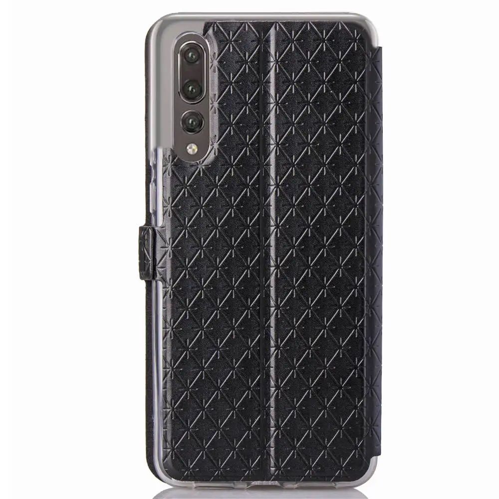 FM. HGQ роскошный кожаный + жесткий чехол книжка с окошком для huawei P20 Pro Lite P8 P9 2018