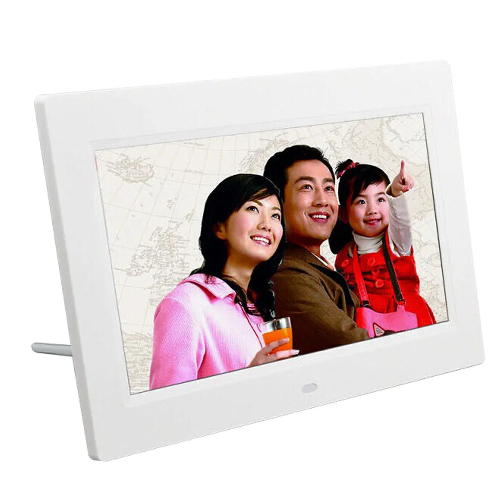 7 дюймовая HD ЖК цифровая фоторамка с будильником Slideshow MP3/4 проигрывателя 16:9 SD/MMCcard