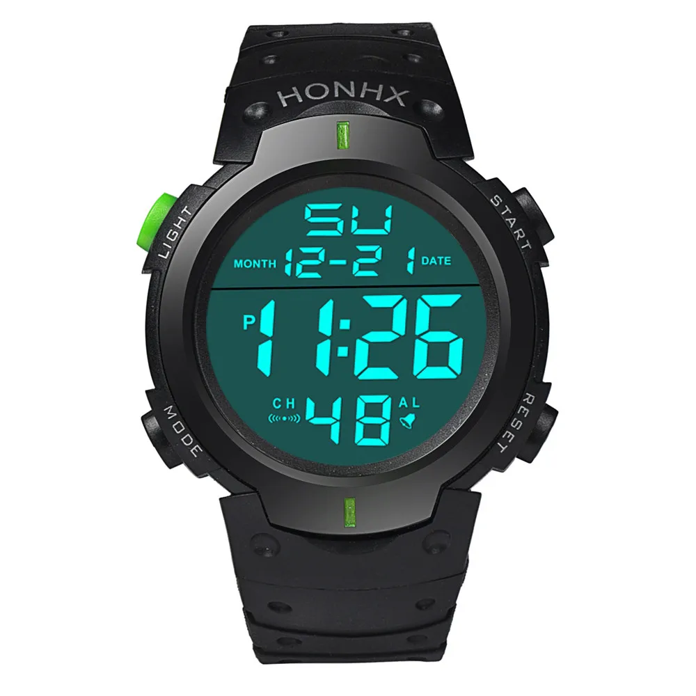 

Men Sports Digital Waterproof Watch Men's Boy LCD Digital Stopwatch Date Rubber Sport Wrist Watch Relogio Masculino Digital Gift