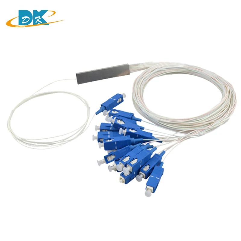 

10pcs 1X16 PLC SC/UPC SM 0.9mm PVC 1m FTTH Fiber Optic PLC Splitter FTTH Optical PLC Splitter free shipping