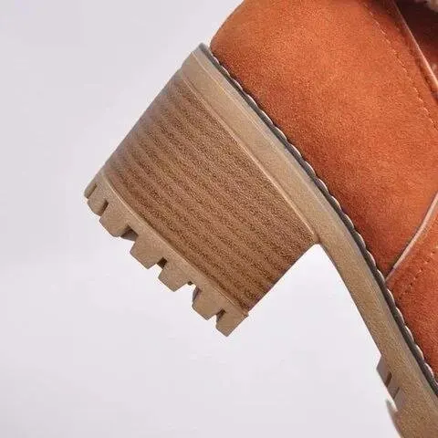 Г., новые популярные женские сапоги модные женские зимние сапоги из флока, сезон осень-зима замшевые сапоги до середины голени