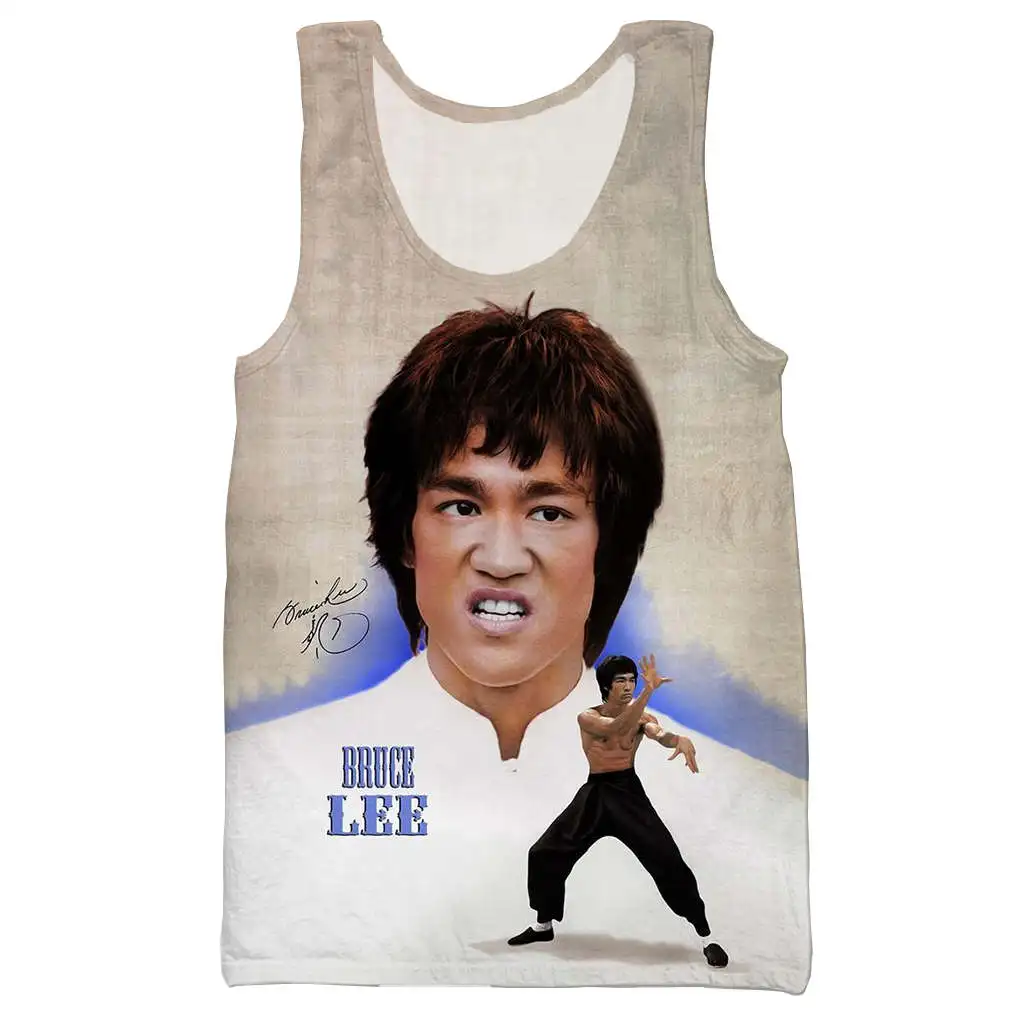 

Bruce Lee 3D printed tank top for men fashion summer tank top work out men women tank tops halter tank top