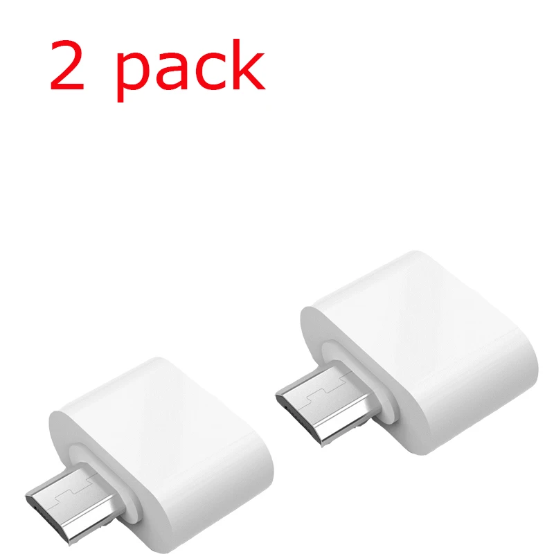 2 pack Портативный кабель Otg Micro Usb адаптер Mini Adaptador Usb к разъемам Micro Usb для Android устройств планшета Кабо Otg адаптер - Цвет: 2 pack