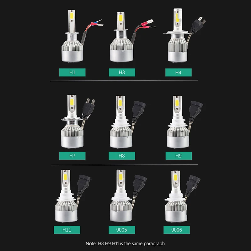 CARCTR 12 V 5600LM 56 w 6000 K светодиодный фар автомобиля H4 H7 H8 H9 H11 9005 HB3 9006 HB4 9003 лампы