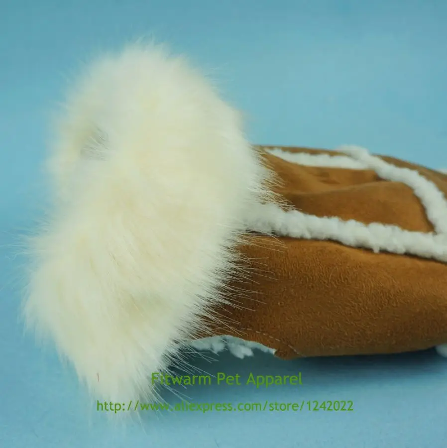 Fitwarm Искусственная овчина куртка для собак зимние пальто одежда с капюшоном