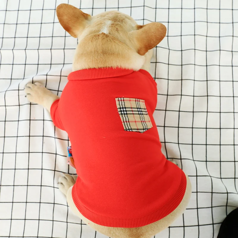 Весна лето 2019 домашний питомец одежда для собак хлопковый жилет с карманом на