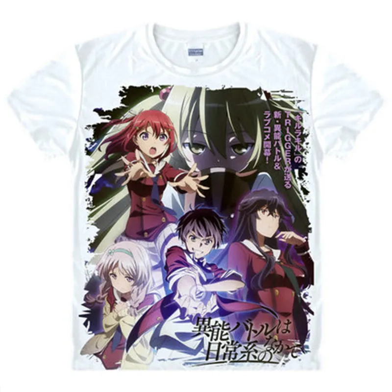 Inou battle футболка необыкновенные способности бой Jurai Andou High School аниме летняя