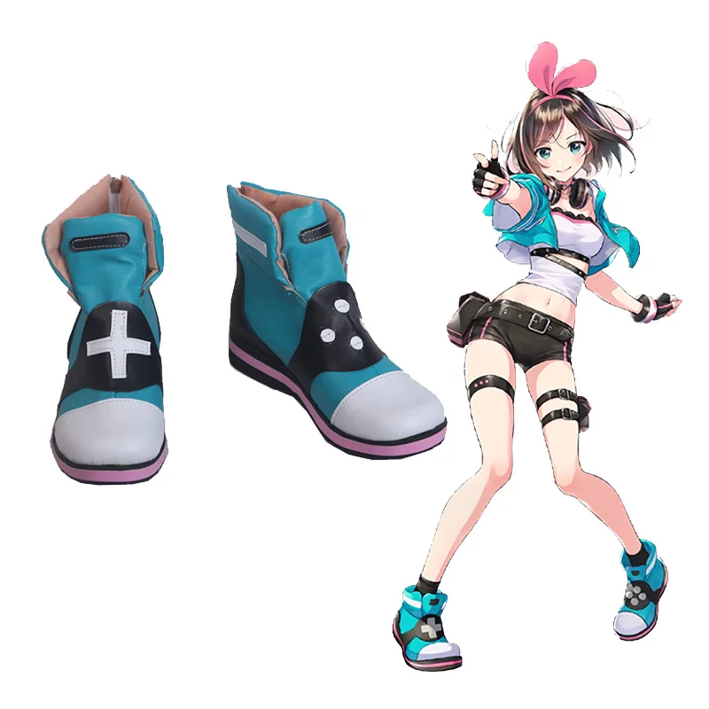 Cosroad Kizuna AI/ботинки для костюмированной вечеринки; обувь для девочек; женские карнавальные костюмы на Хэллоуин
