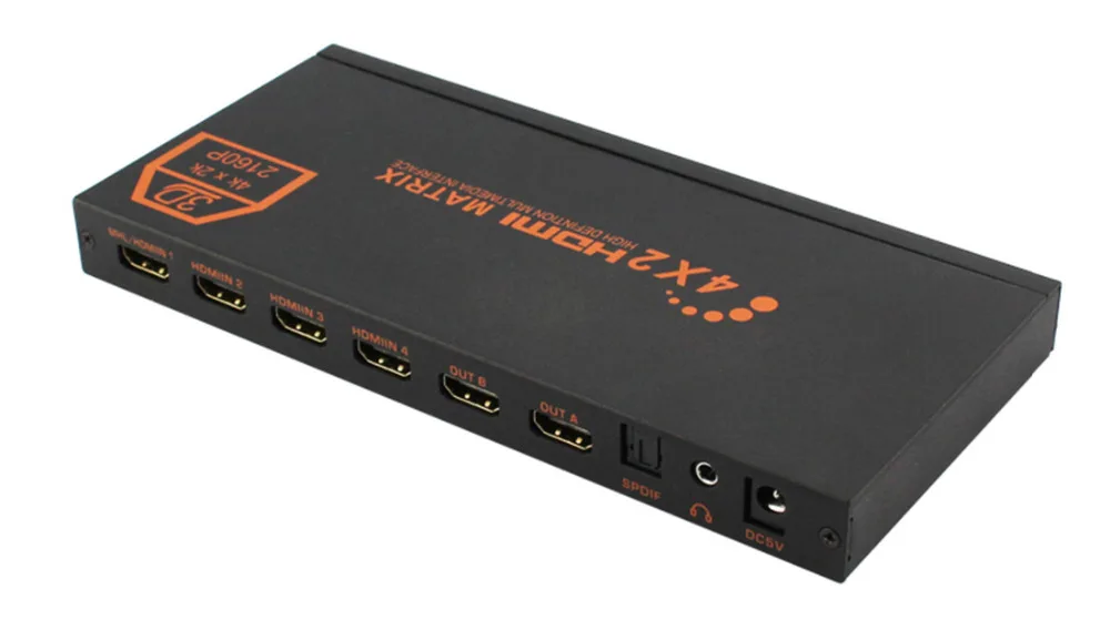 4K * 2K 3D 1080P V1.4 HDMI матрица 4x2 с пультом дистанционного управления 4 в 2 выхода