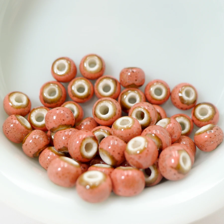 6 #100 шт Цзиндэчжэнь керамические бусины ручной работы круглые Procelain для