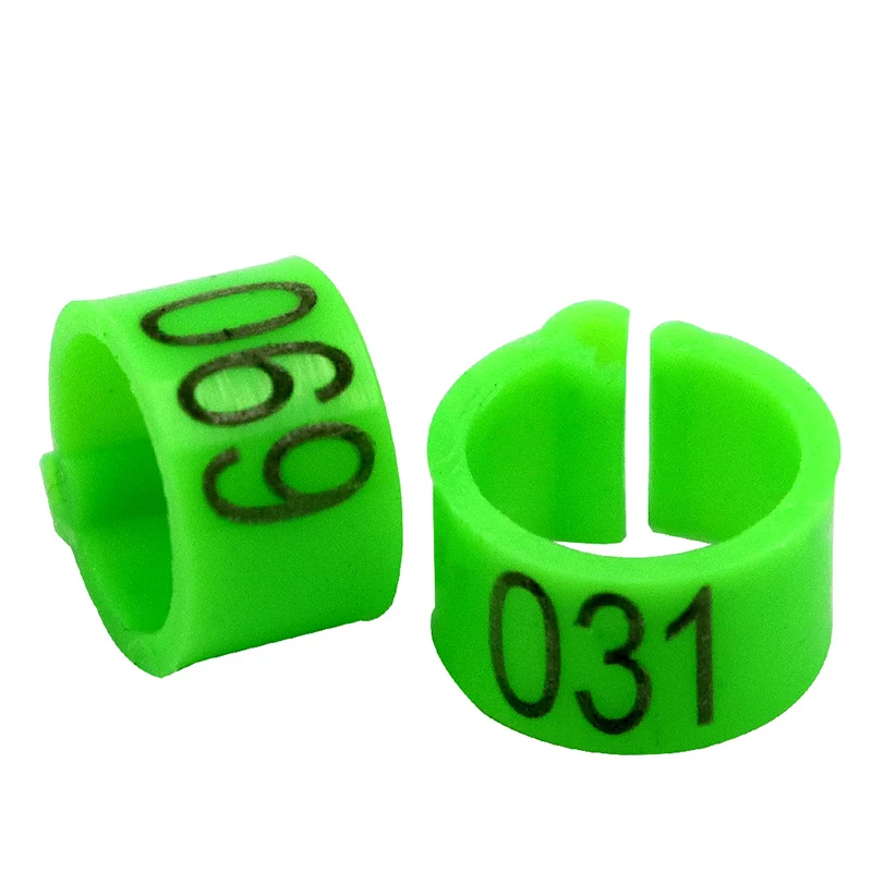 2 Set Of 1-100 Numbered 10mm Poultry Bird Pigeon Duck Chicken Clip Leg Color Foot Rings Pet Management Logo Identification Tool