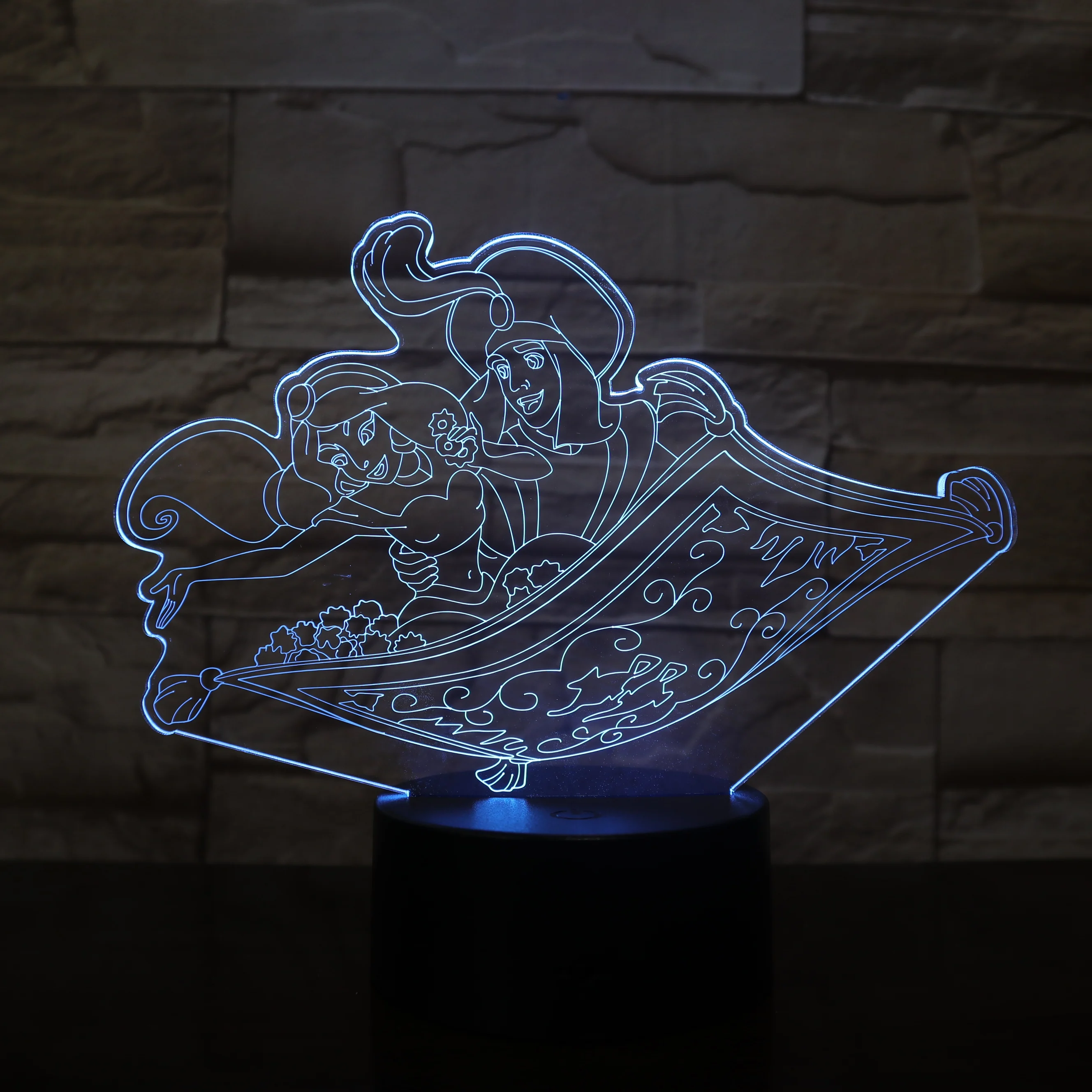 Ночсветильник Aladdin Prince с 3d светодиодами Офисная лампа для декора комнаты