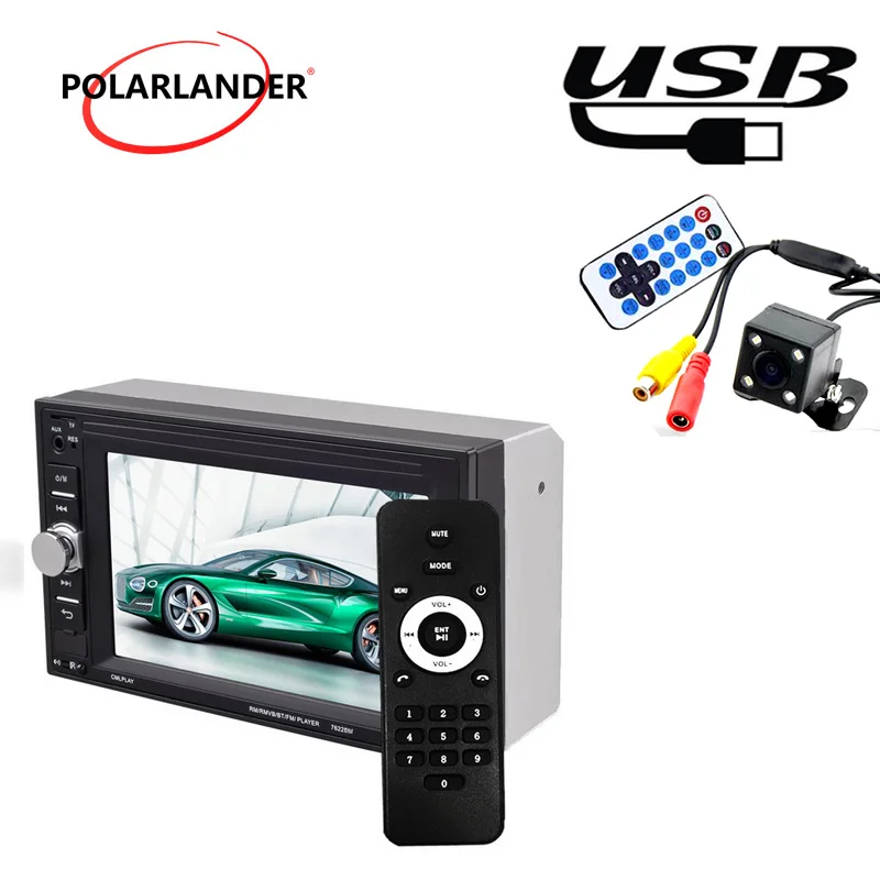 Mirrori link 2 din 9 языков 6 дюймов MP3 MP4 MP5 FM Aux в автомобиль радио Bluetooth стерео плеер