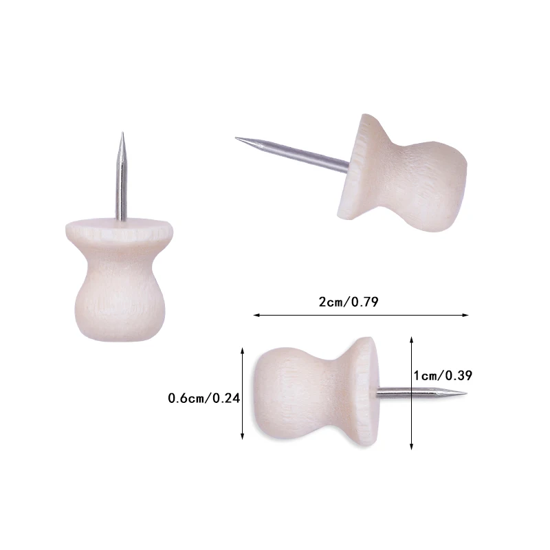 60 шт. деревянные булавки для шляпы с коробкой|Булавки и игольницы| |