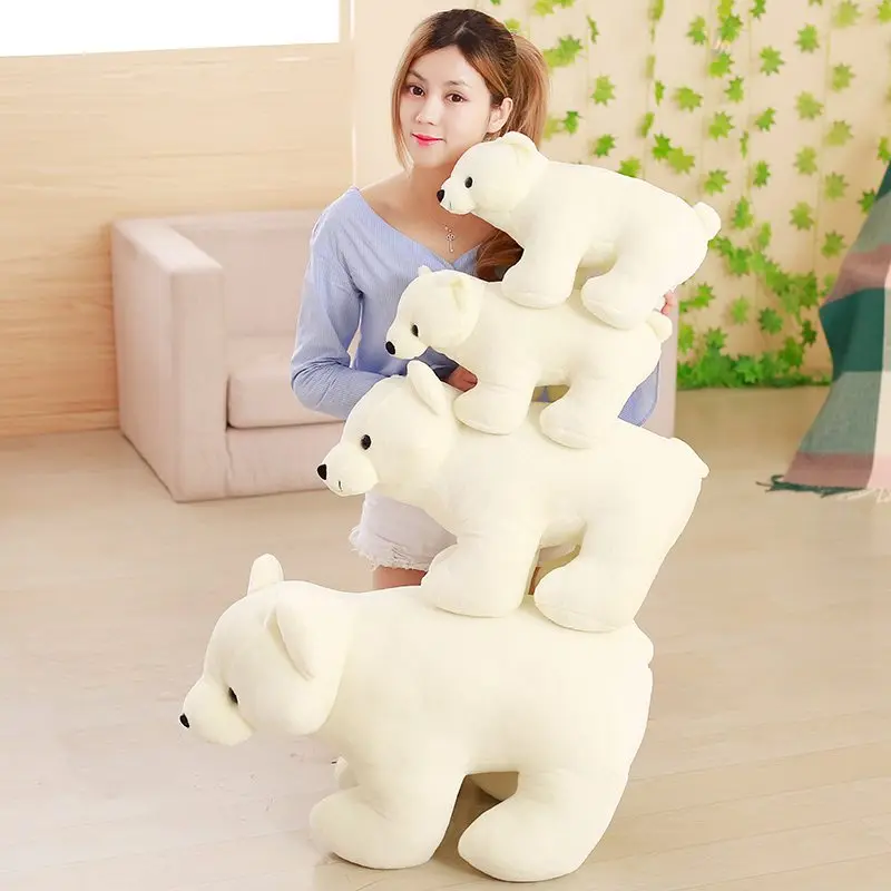 1pc 35-60cm Polar bear and penguin dolls Stuffed toy Real life arctic animal cushions High quality fabric Child Birthday Present | Игрушки и
