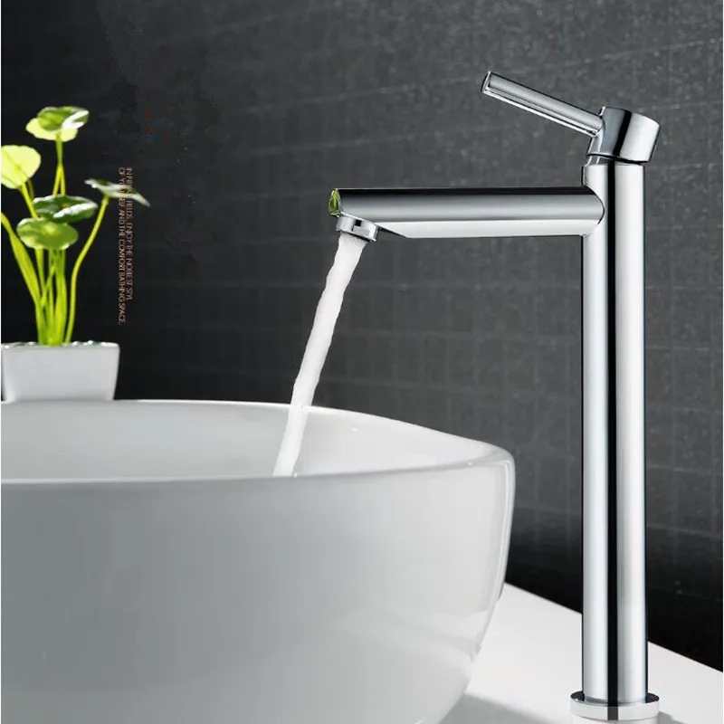 Basin faucet Hot and Cold Copper bathroom sink tall chrome/black/white brass crane | Обустройство дома