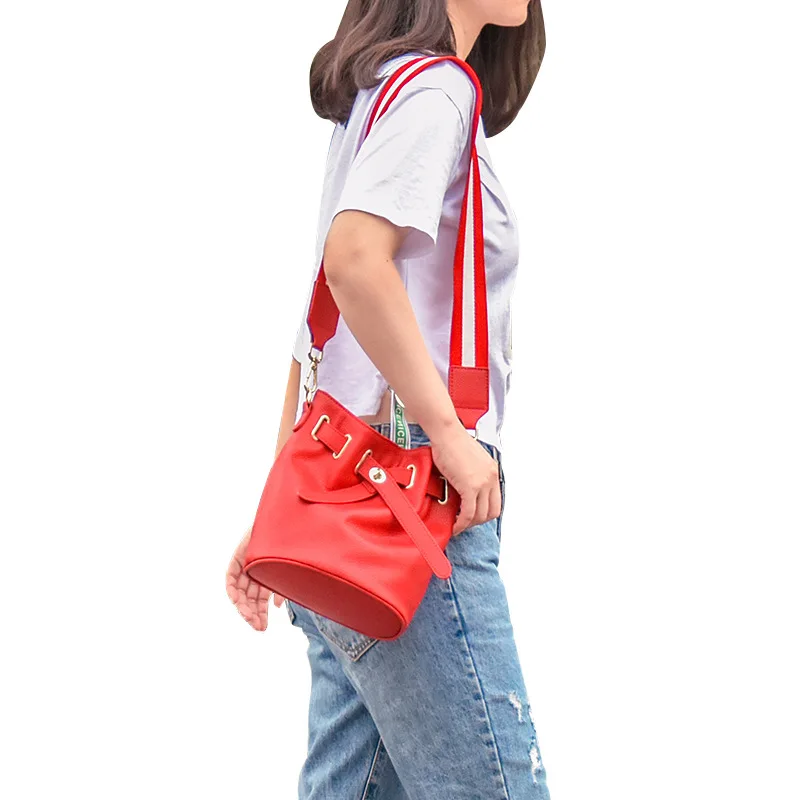 Сумка из натуральной кожи новая корейская мода сумка ведро Буффало брендовая