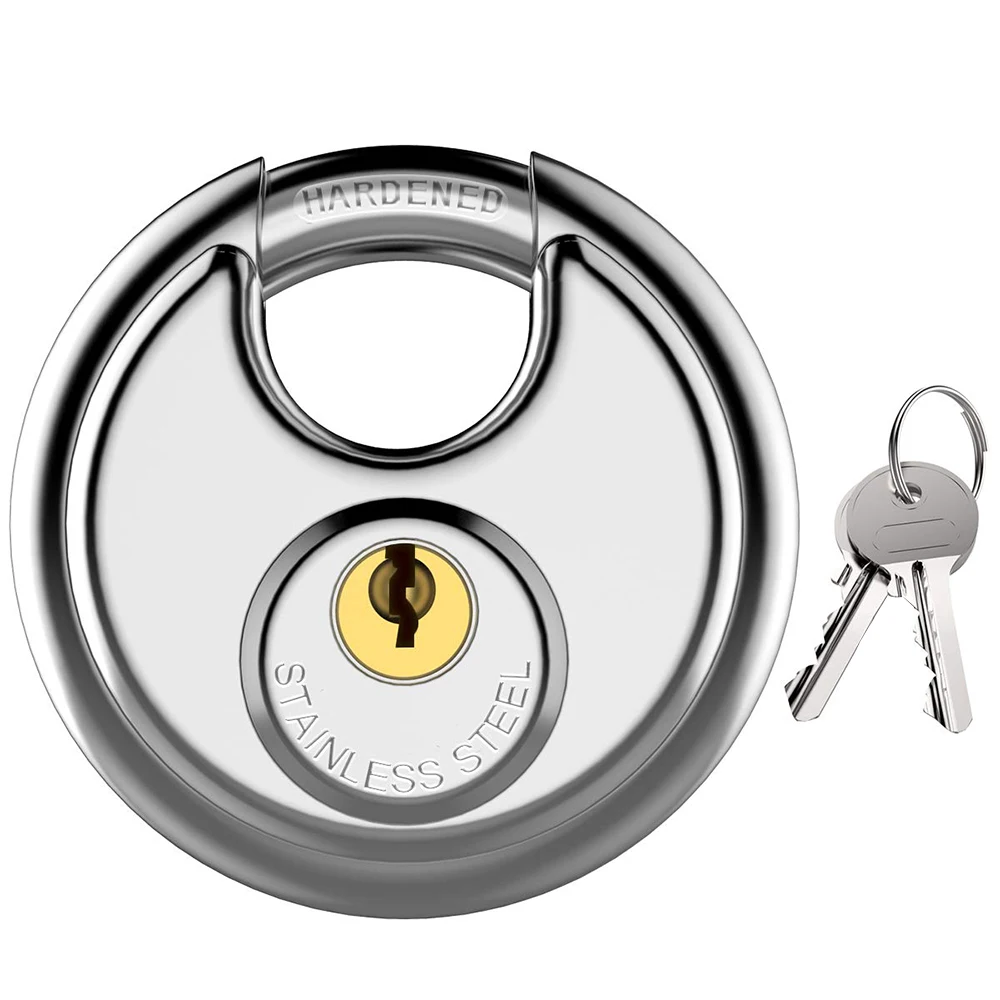 Stainless steel Keyed Padlock lock With 2 Keys Heavy and Durable Brass Padlock for storage rooms, garages and sheds, trailers
