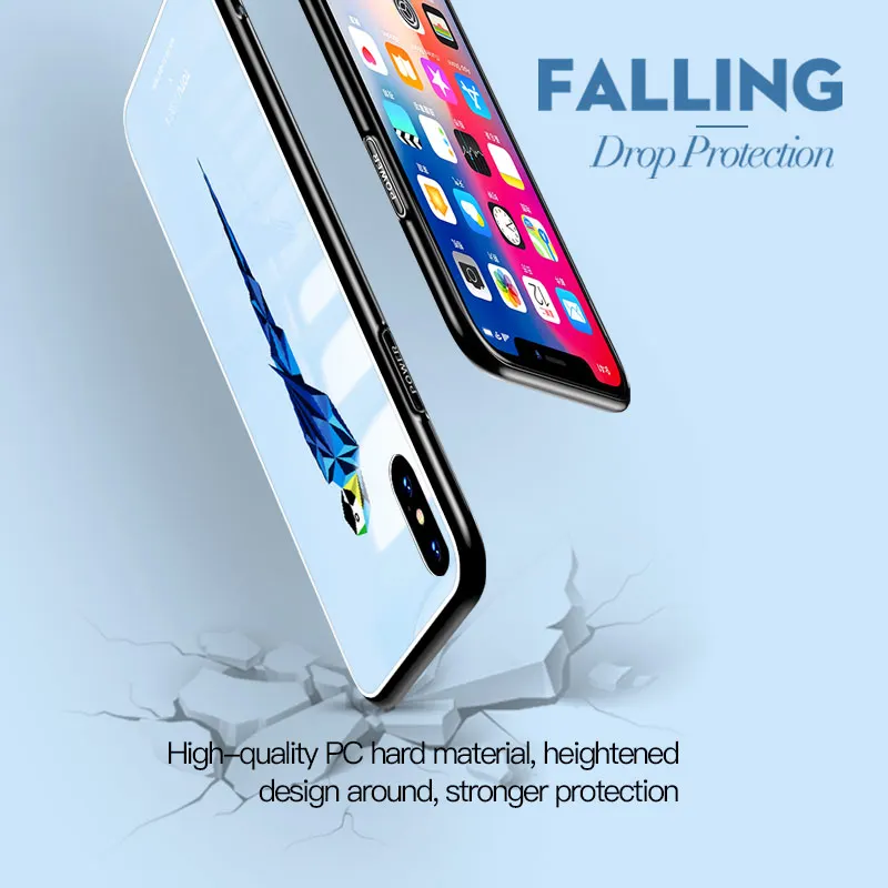 Чехол для телефона TOTU iPhone X 10 с милым мультяшным рисунком из ТПУ рамка закаленного
