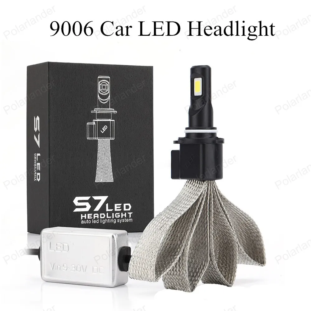 

S7 60W 6000K 3200LM 9006 Car LED Headlight car upgrade conversion bulbs beam kit Light canbus for buick free shipping