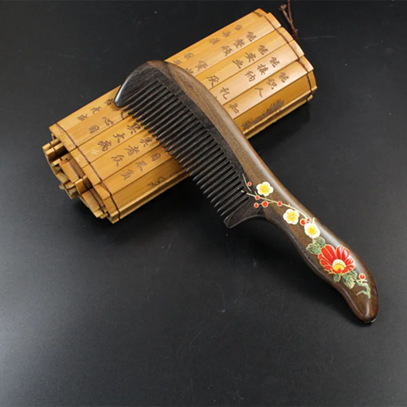 2019 Прозрачная Чистая натуральная Shen Guibao деревянная расческа из