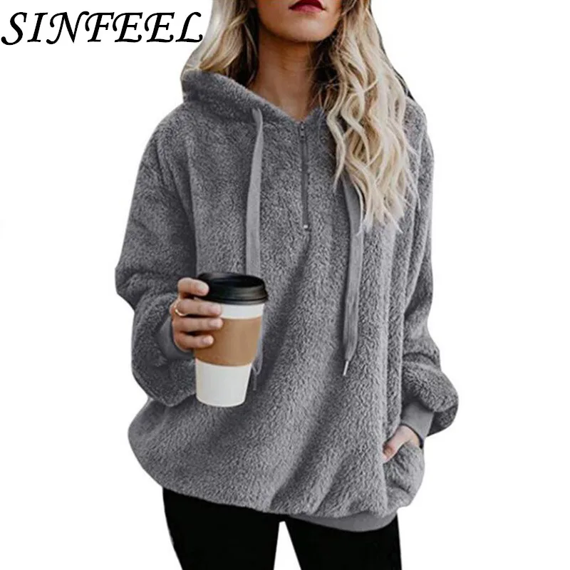 SINFEEL 5XL зимние свитшоты, женские толстовки с капюшоном 2018, женские повседневные пуловеры с длинным рукавом и капюшоном, одежда, Свитшот женский SINFEEL 5XL зимние свитшоты, женские толстовки с капюшоном 2018, женские повседневные пуловеры с длинным рукавом и капюшоном, одежда, Свитшот женский