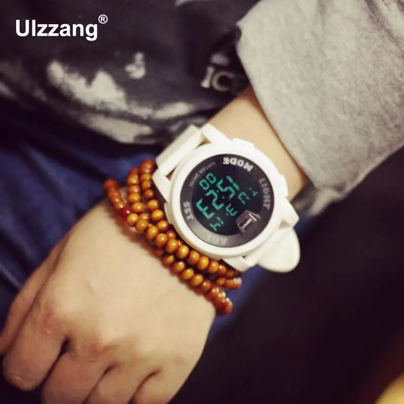 2018 Новое поступление LED Stop часы резиновые силиконовые мужские и женские для