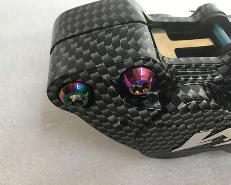 WF F101 имитация карбонового мотоцикла Универсальная модификация четырехпоршневой суппорт BWS RSZ CNC задний тормоз 9 мм отверстие мотоцикла Запчасти