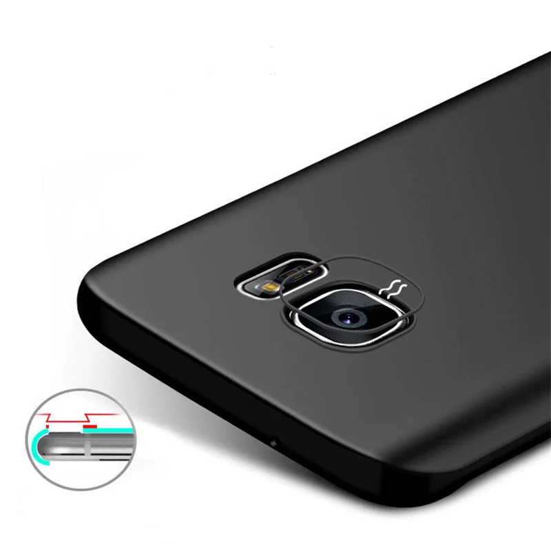 Ультра тонкий черный скраб матовый Мягкий силиконовый чехол из ТПУ для samsung Galaxy J2 J3 J5 J7 A3 A5 S6 S7 край S8 S9 10 плюс