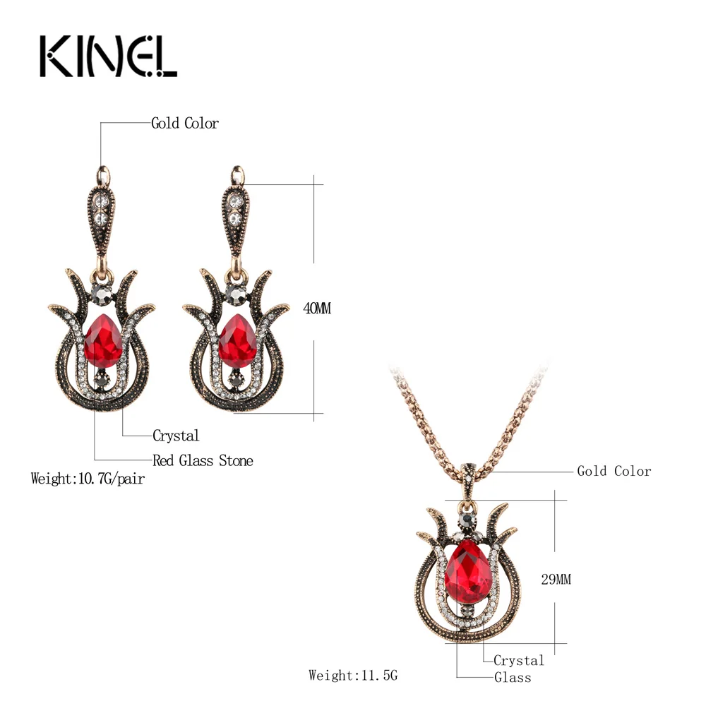 2017 богемные Ювелирные наборы из Дубая золотого цвета Тибетский сплав ожерелье с