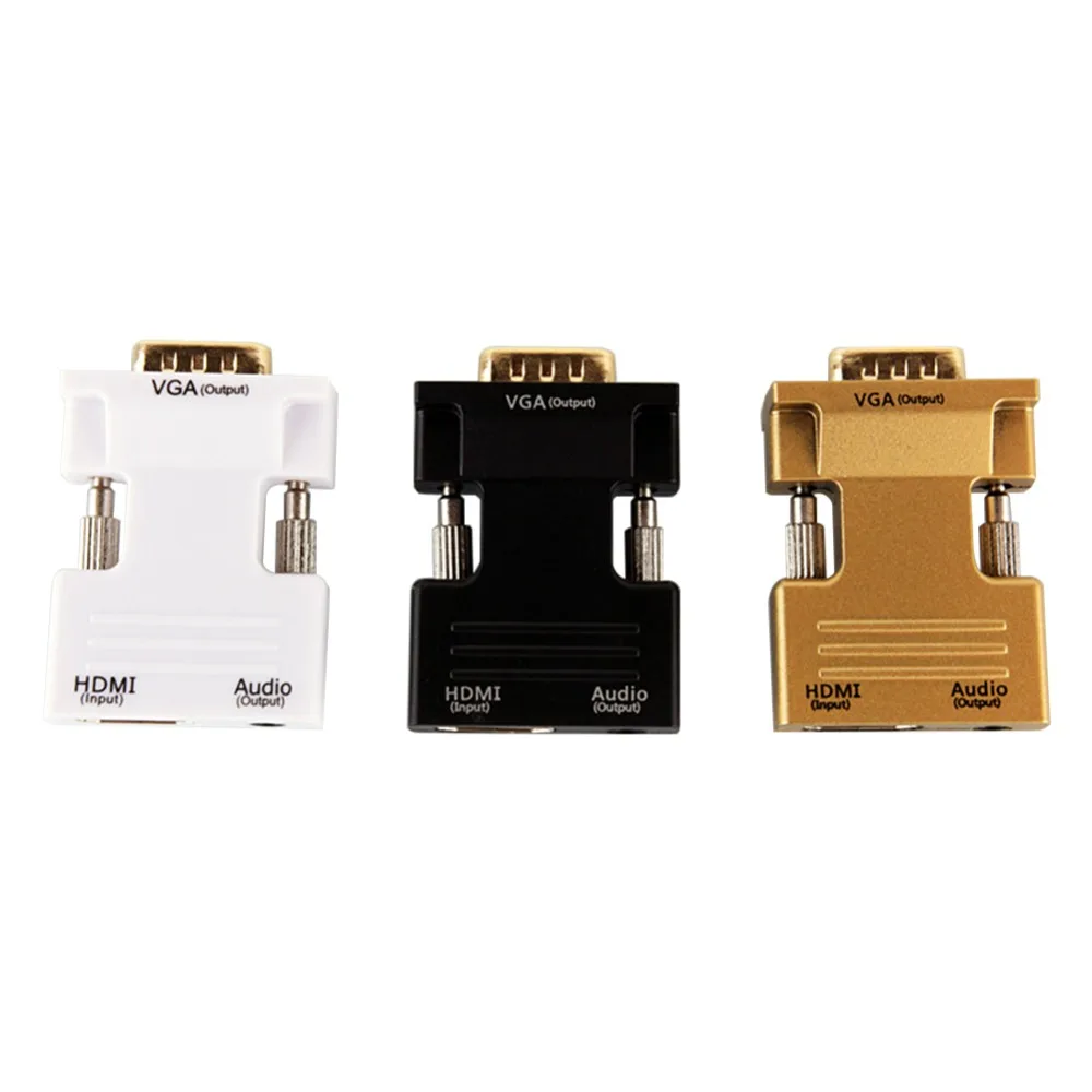 1 шт. HDMI к VGA адаптер цифро аналоговый аудио 1080P видео конвертер кабель для ПК