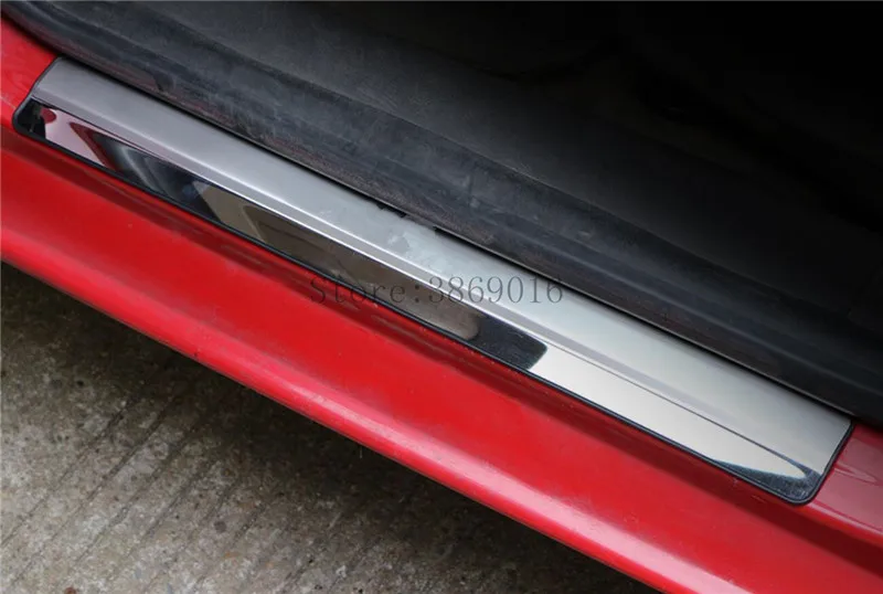 Наклейка из нержавеющей стали на дверные пороги для Ford Fiesta 2009 2010 2011 2012 2013 2014 2015 2016