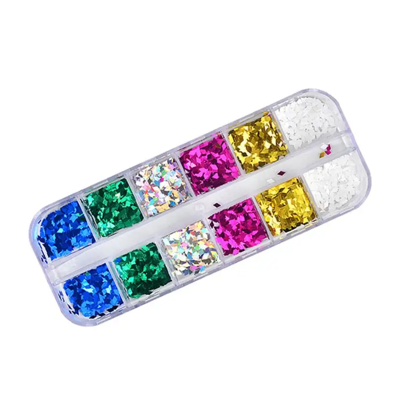 1 коробка модные патчи для ногтей сделай сам блестящие радужные лучи лак