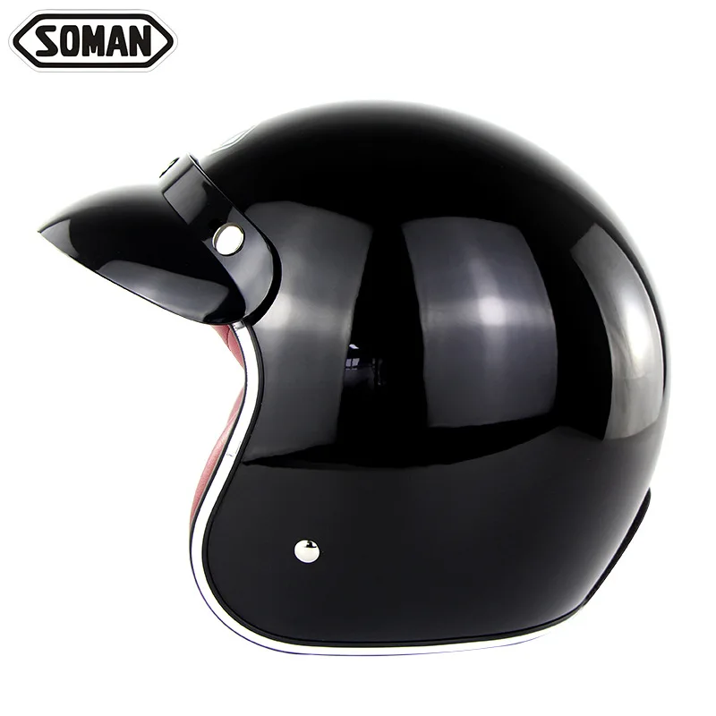 Мужские мотоциклетные шлемы Ретро мото мотокросса крейсера чоппера скутер кафе