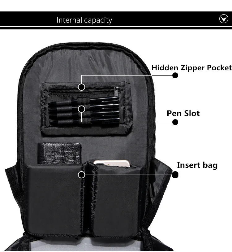 Brand Men Hard Shell Backpack Anti Theft Travel Creative Alien Casual Laptop Waterproof Back Pack Teenage School Bags Boy OZUKO