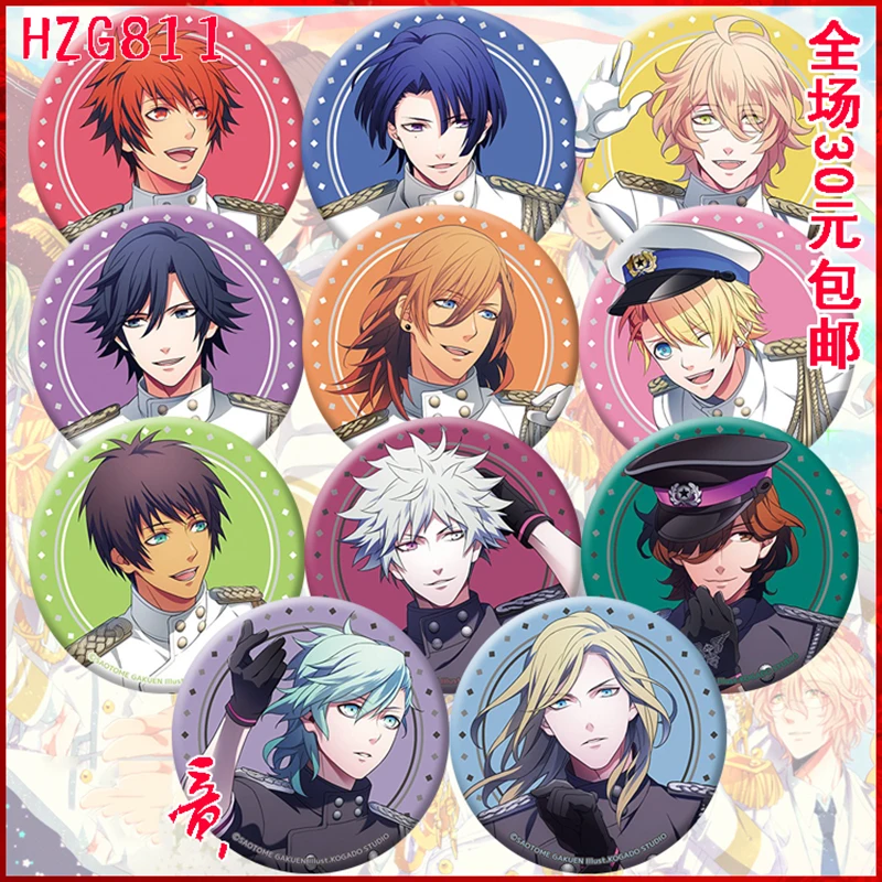 11 шт./компл. 58 мм обувь в Стиле персонажа токия «Uta No prince-sama» Ittoki Otoya HIjirikawa масато Shinomiya Нацуки значок брошь на рюкзак шпильки