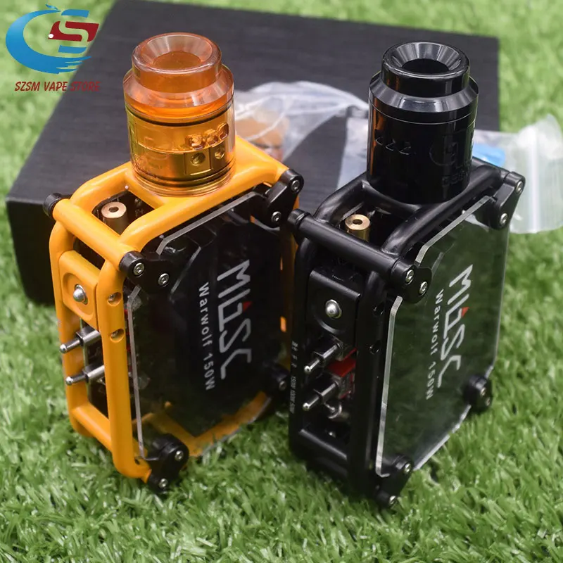 Электронная сигарета Warwolf 150 Вт боксмод в комплекте вейп с атомайзером KALI RDA Fatality