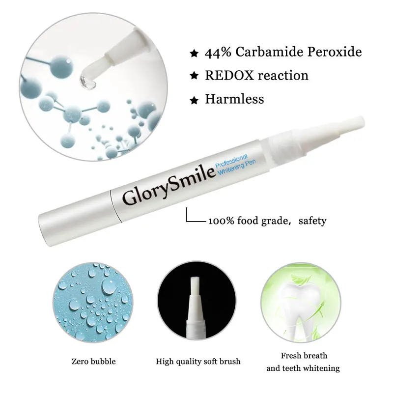 Профессиональный набор для отбеливания зубов с гелевым карандашом и 16 светодиодами для холодного синего света iPhone/Android/USB для ухода за полостью рта и удаления пятен.