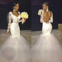 sexy lace backless wedding dresses 2021 sweep train south african bridal gowns open back custom made vestidos
