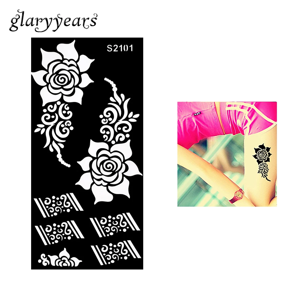 1 шт. трафарет для татуировок с хной|tattoo stencil|henna tattoo stencilshenna stencils |