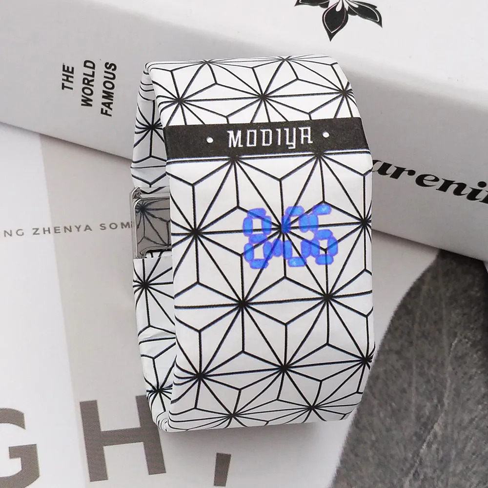 relogio masculino New Creative Paper Watch LED Waterproof Clock Tyvek Paper Strap Digital Watches erkek kol saati
