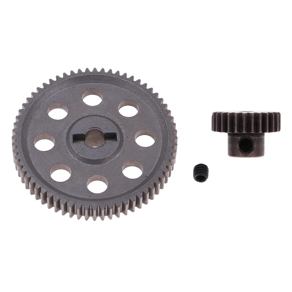 

Steel Diff Main Gear 64T & Motor Pinion 26T for HSP 94123 1/10 RC Truck Car