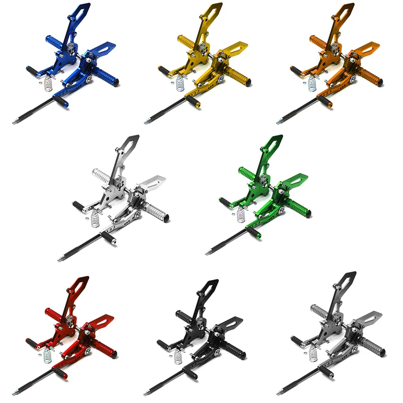 Motorcycle CNC Aluminium Adjustable Rider Rear Sets Rearset Footrest Foot Rest Pegs For Kawasaki Z125 Pro 2016 2017 | Автомобили и