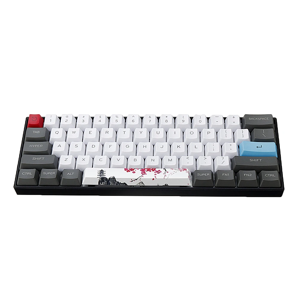 Пятисторонняя Dyesub PBT пагода Цветущая Слива пробел 6.25u Новинка Keycap