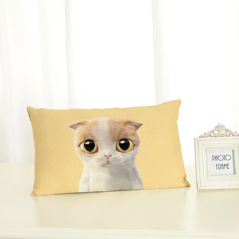 Высокое качество милый кот Домашняя одежда поясничная подушка стул наволочка