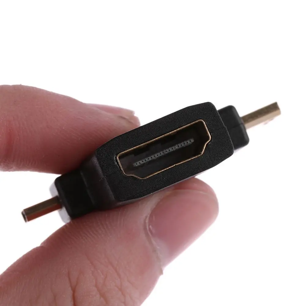 KUYiA 10 шт./лот 3 в 1 HDMI адаптер Женский к Micro / Mini Мужской разъем адаптера (не может